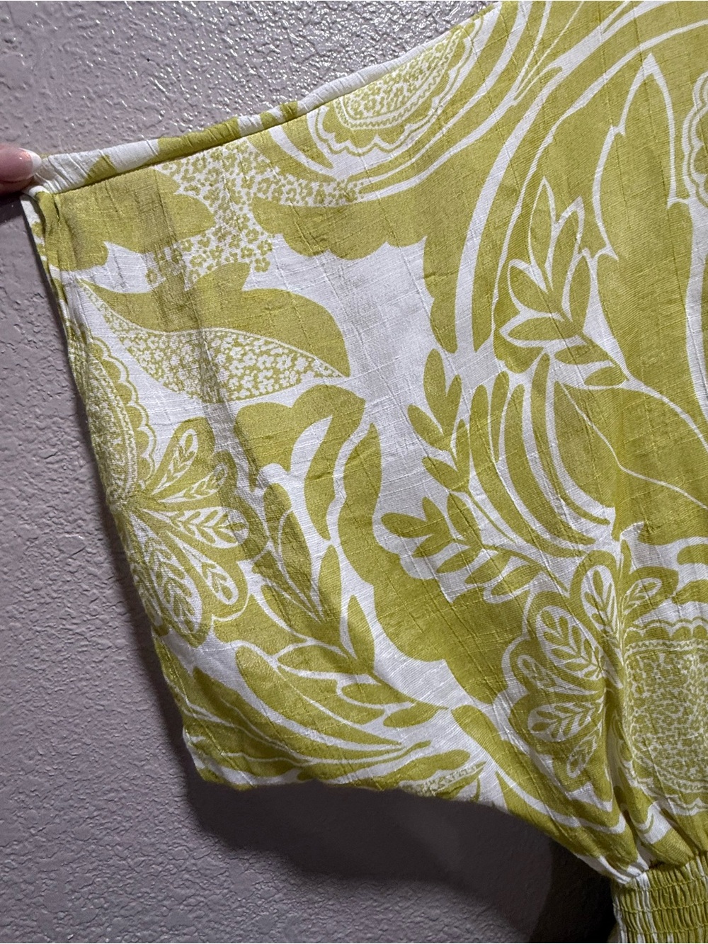 Mlle Gabrielle Floral V-Neck Mini Dress in Lime - Picture 3 of 6
